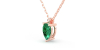 collier poire emeraude