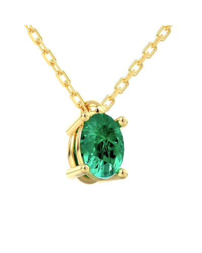 collier emeraude ovale