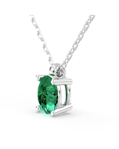 collier emeraude ovale