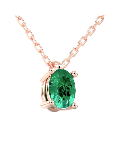 collier emeraude ovale