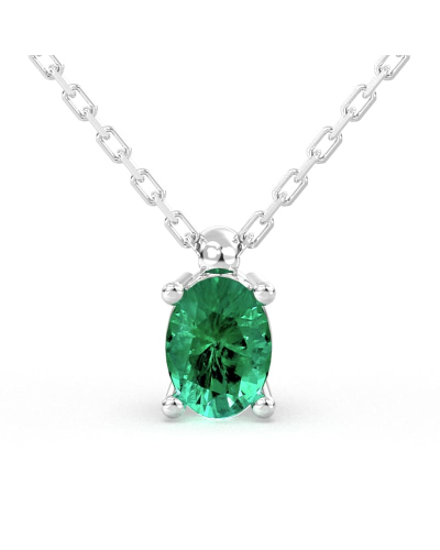 collier emeraude ovale