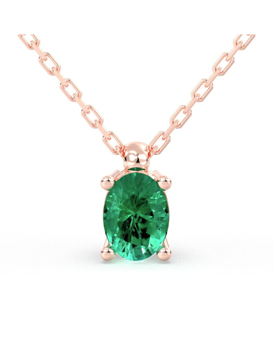 collier emeraude ovale