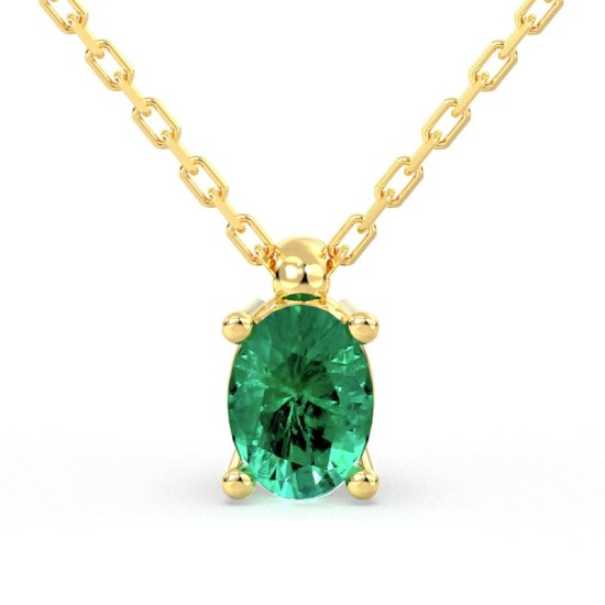 collier emeraude ovale