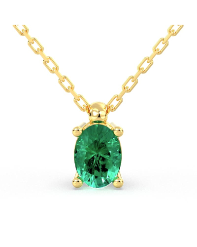 collier emeraude ovale