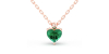 Collier coeur emeraude