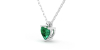 Collier coeur emeraude