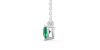 Collier coeur emeraude