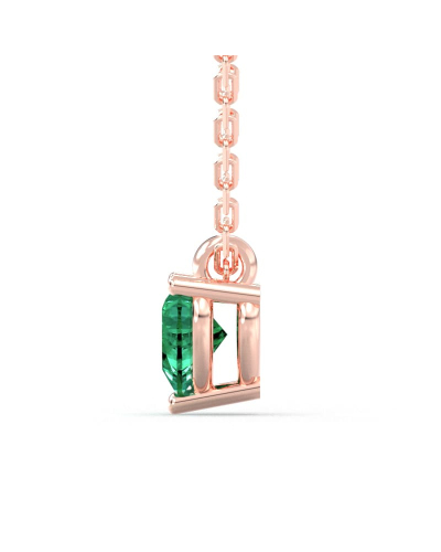 Collier coeur emeraude