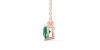 Collier coeur emeraude