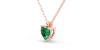 Collier coeur emeraude