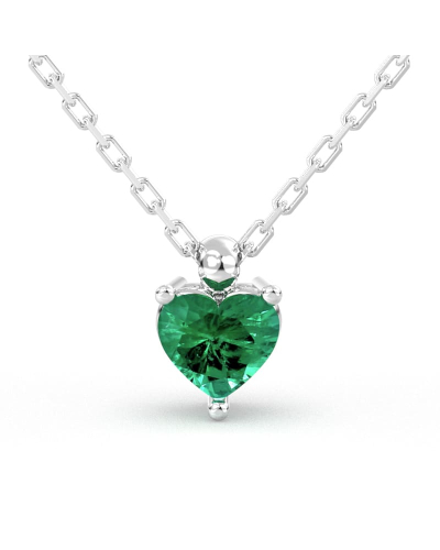 Collier coeur emeraude