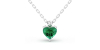 Collier coeur emeraude