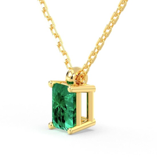 Collier emeraude or 18k