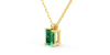 Collier emeraude or 18k