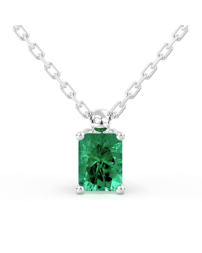 Collier emeraude or 18k