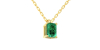 Collier emeraude or 18k