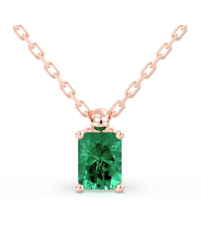 Collier emeraude or 18k