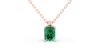 Collier emeraude or 18k