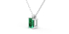 Collier emeraude or 18k