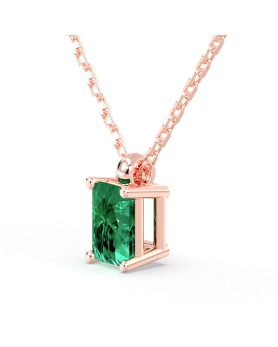 Collier emeraude or 18k