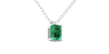 Collier emeraude or 18k