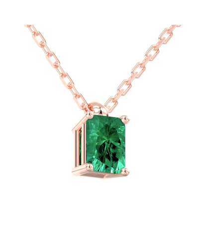 Collier emeraude or 18k
