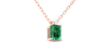 Collier emeraude or 18k