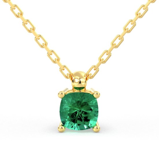 collier emeraude coussin