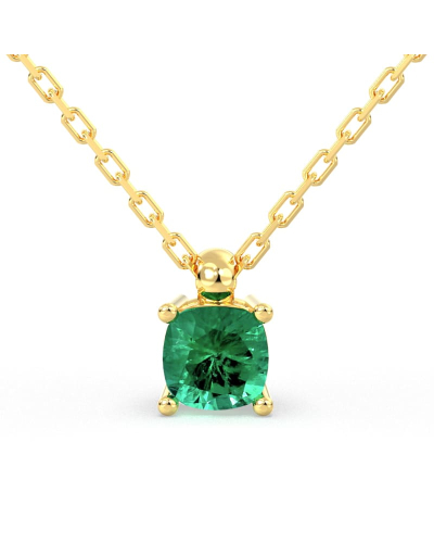 collier emeraude coussin
