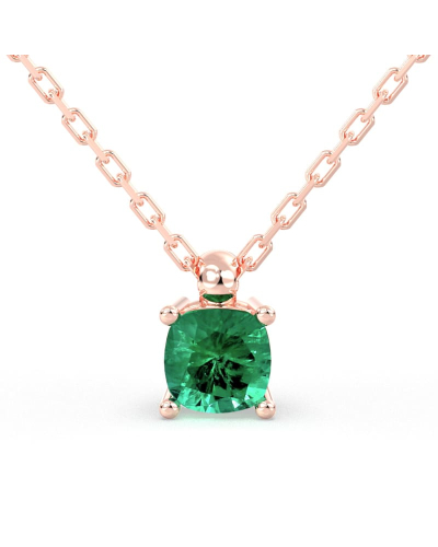collier emeraude coussin