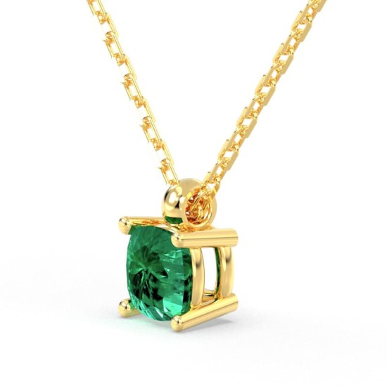 collier emeraude coussin