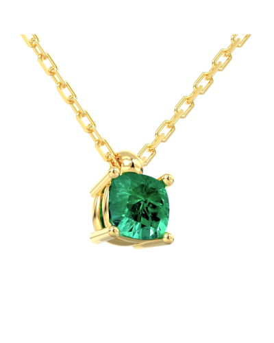 collier emeraude coussin
