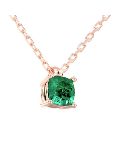 collier emeraude coussin