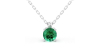 collier emeraude ronde en or 18k