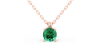 collier emeraude ronde en or 18k