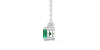 collier emeraude ronde en or 18k