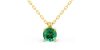 collier emeraude ronde en or 18k
