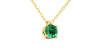 collier emeraude ronde en or 18k