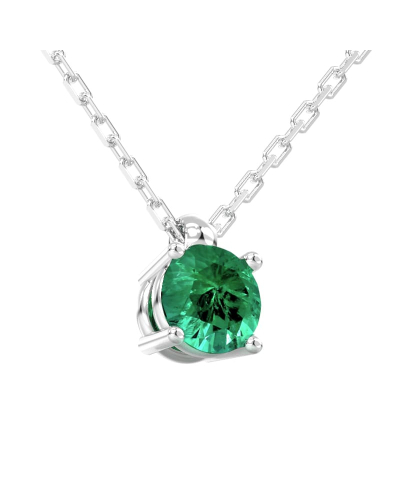 collier emeraude ronde en or 18k