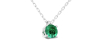 collier emeraude ronde en or 18k