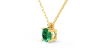 collier emeraude ronde en or 18k