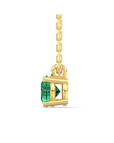 collier emeraude ronde en or 18k