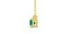 collier emeraude ronde en or 18k