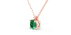 collier emeraude ronde en or 18k