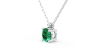 collier emeraude ronde en or 18k