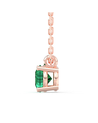 collier emeraude ronde en or 18k