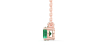 collier emeraude ronde en or 18k