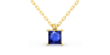 collier en or jaune avec saphir princesse