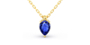 Collier saphir poire or jaune