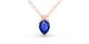 Collier saphir poire or rose